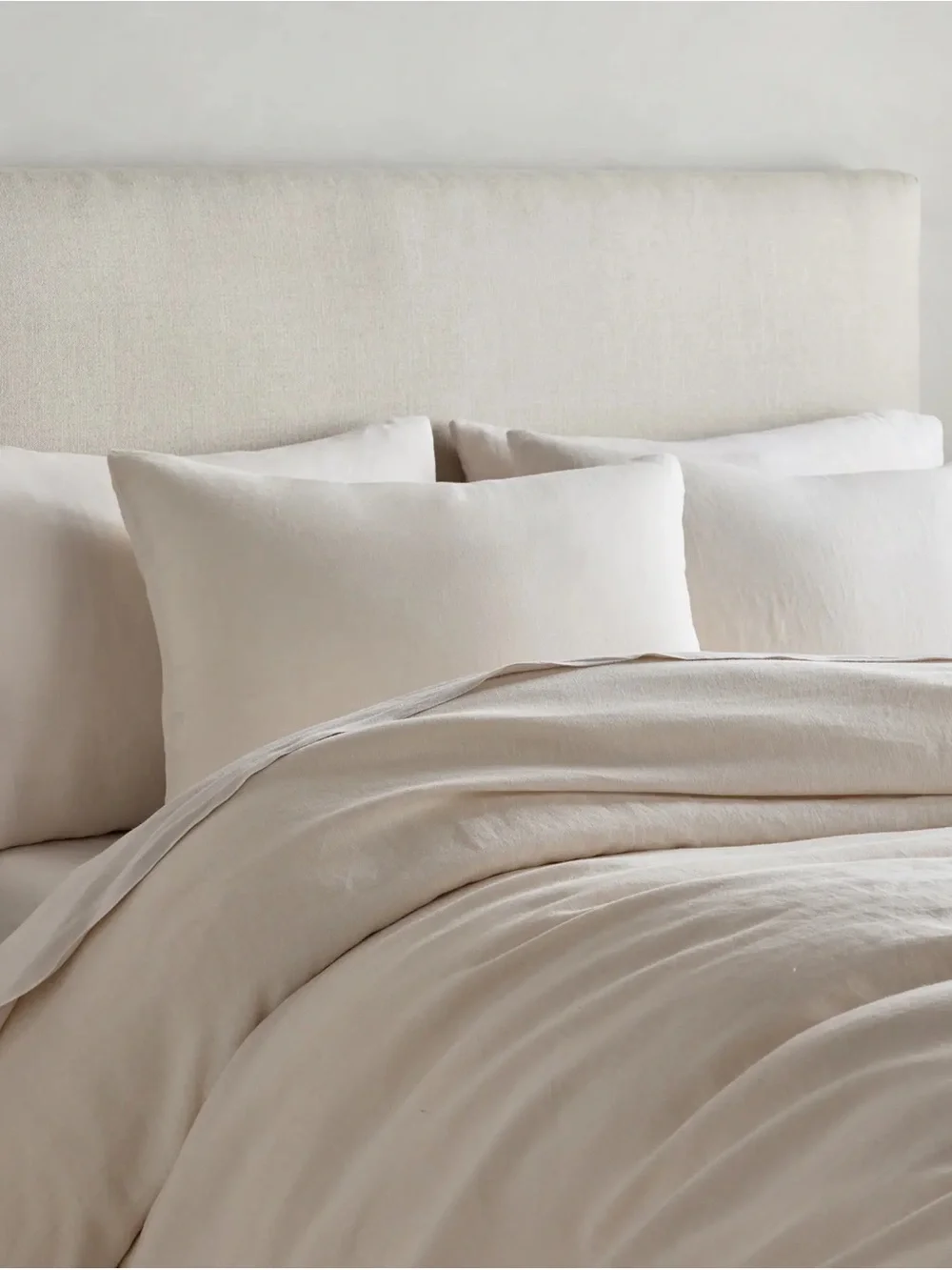 Quince European Linen TWIN Duvet Cover - SAND color - NEW